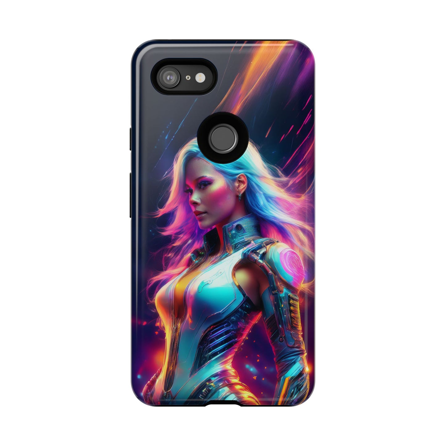 Futuristic Cyberpunk Female Cell Phone Case 012