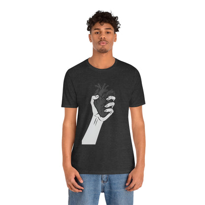 Broken Heart Graphic Tee Dark Theme – Emotional Vector Design for the Heartbroken and Strong