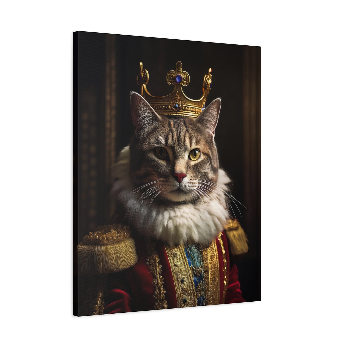 His Royal Meowjesty Canvas Art | Stretched Matte Wall Decor 001