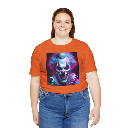 Scary Clown Halloween Shirt – Creepy Evil Clown Face Graphic Tee for Horror Fans. Unisex Jersey Short Sleeve Tee