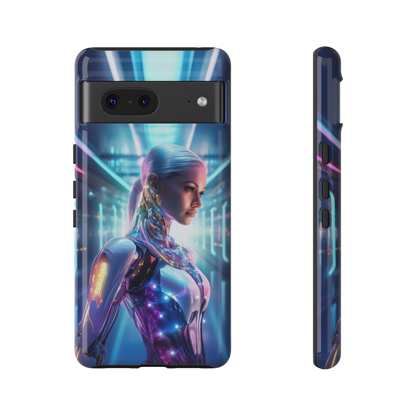 Futuristic Human Android Hybrid Cell Phone Case 015