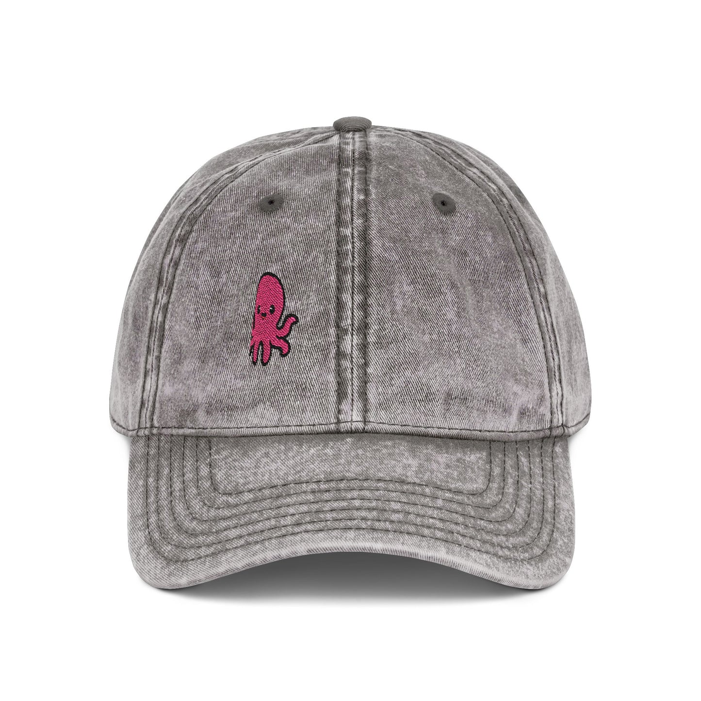 Cute Octopus Vintage Hat – Embroidered Kawaii Sea Creature Hat for Ocean Lovers and Tentacle Fans