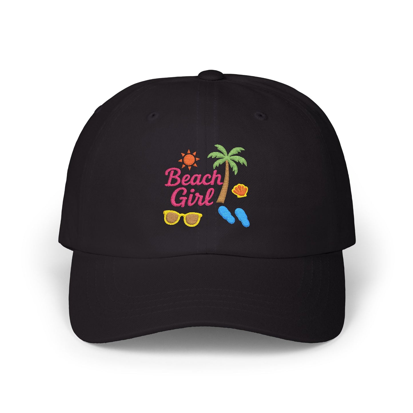 Beach Girl Classic Dad Hat – Embroidered Summer Hat for Ocean Lovers, Sun Seekers, and Coastal Cuties
