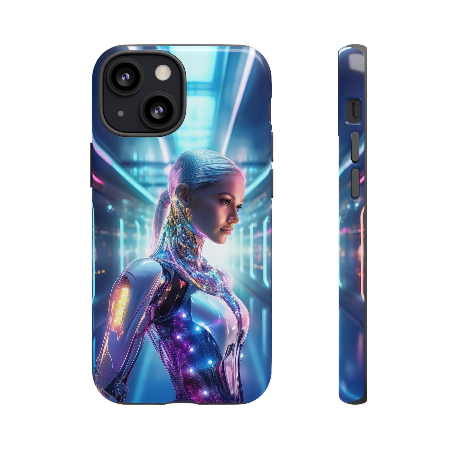 Futuristic Human Android Hybrid Cell Phone Case 015