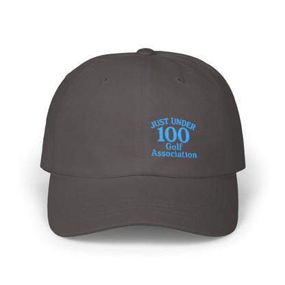 Just Under 100 Golf Classic Dad Hat – Embroidered Funny Golf Hat for Weekend Golfers and Casual Fairway Vibes. Blue Letters