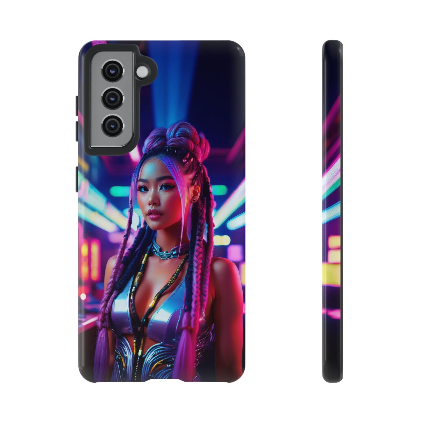 Futuristic Cyberpunk Female Cell Phone Case 008