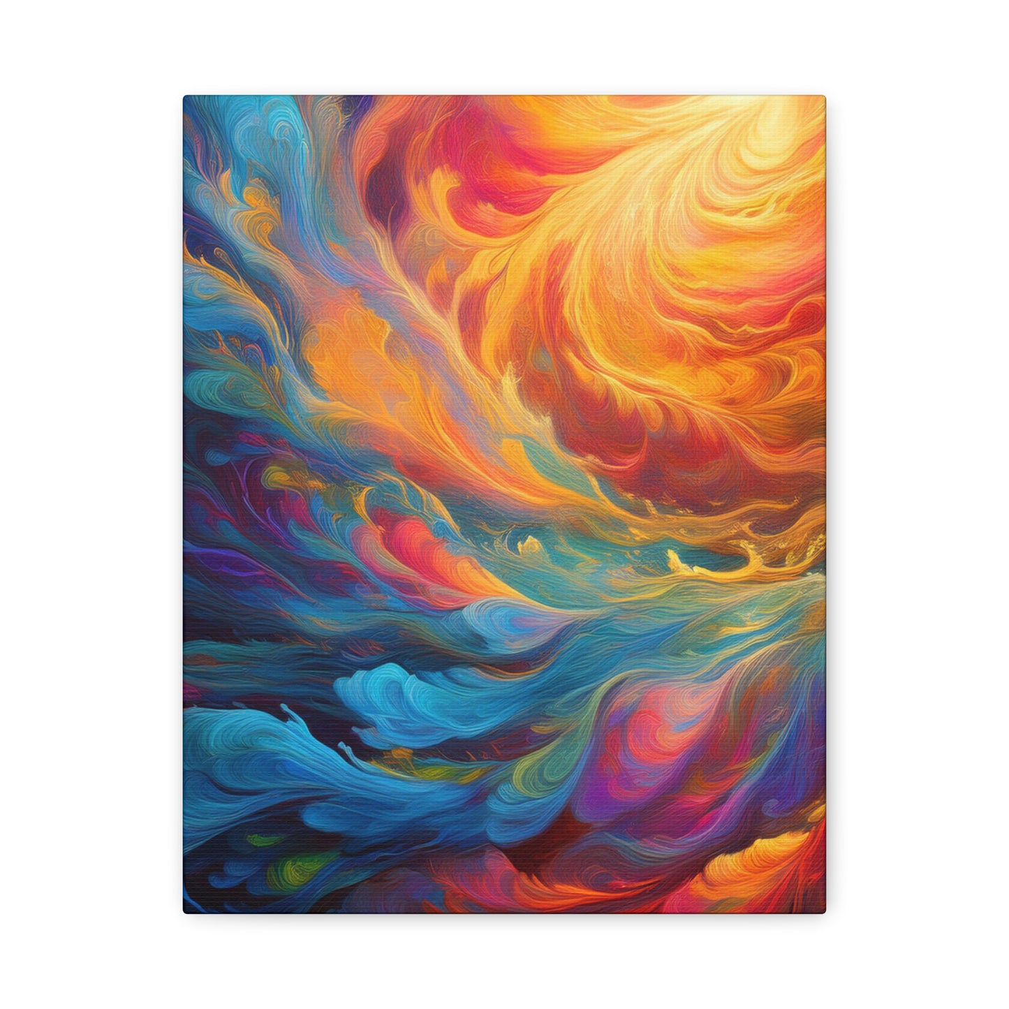 Fury of the Gods - Natures Wrath Abstract Canvas Art - 1.25" Stretched Wall Decor