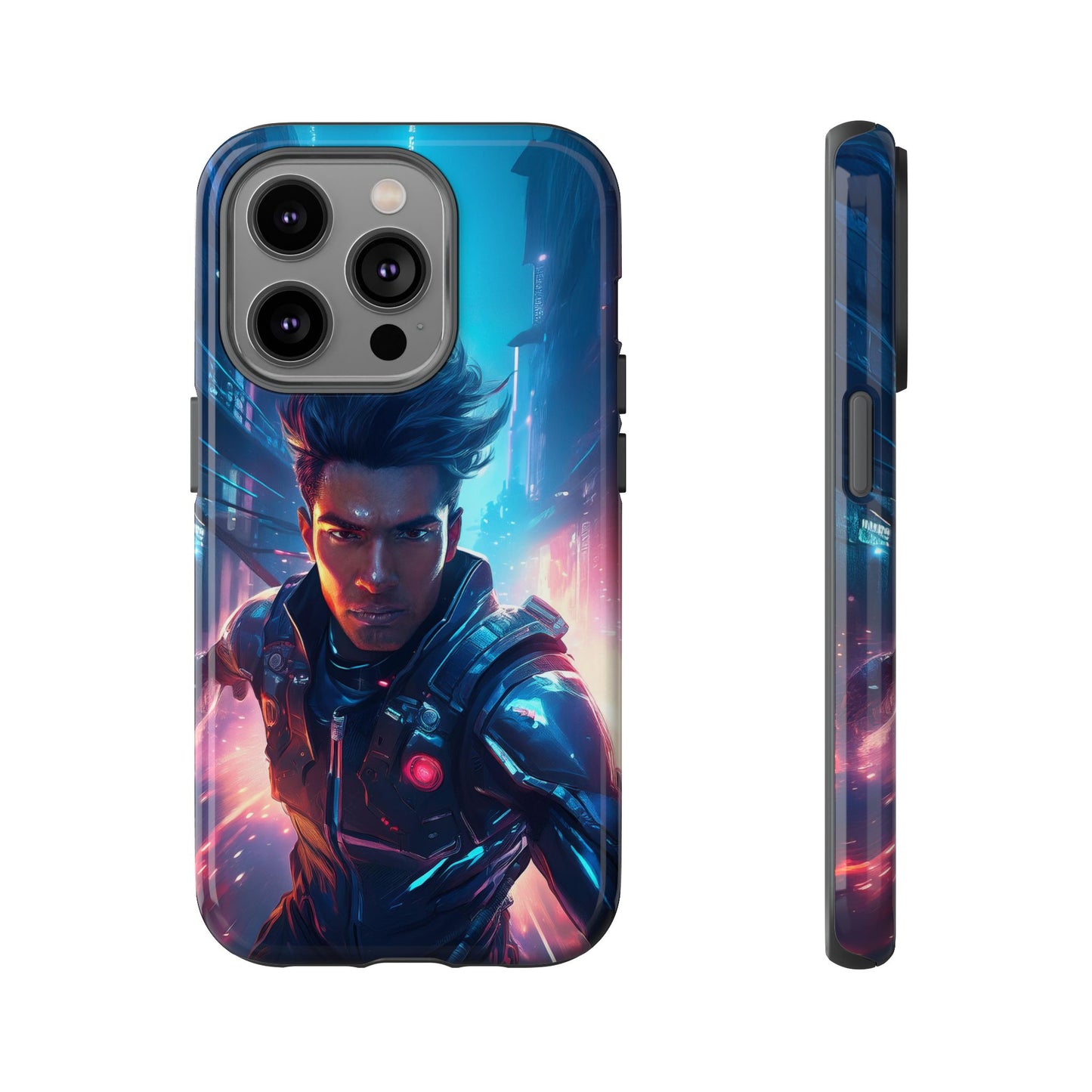 Futuristic Cyberpunk Male Cell Phone Case 017