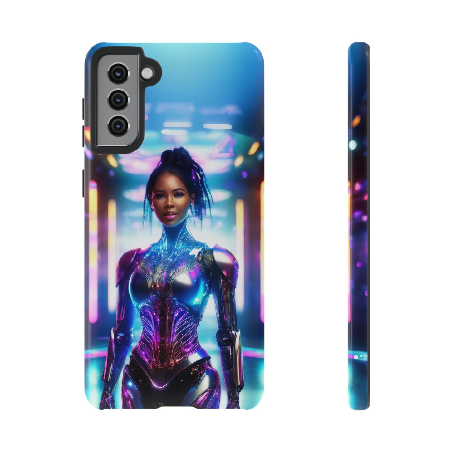 Futuristic Human Android Hybrid Cell Phone Case 009