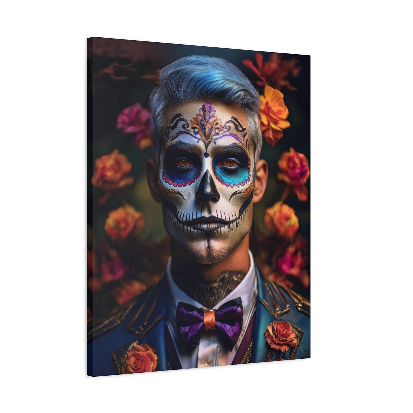 Dia de los Muertos Canvas Art | Day of the Dead - Stretched Matte Wall Decor 001