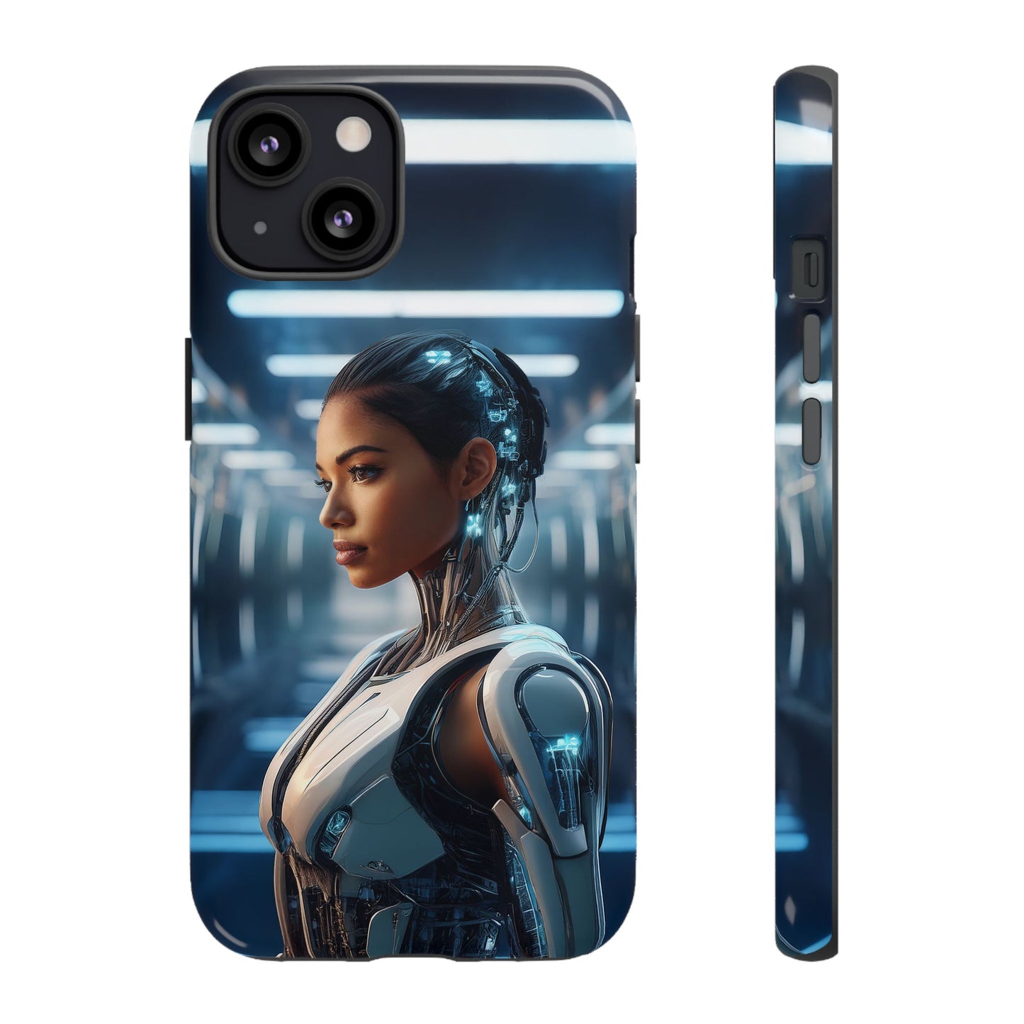 Futuristic Human Android Hybrid Cell Phone Case 002