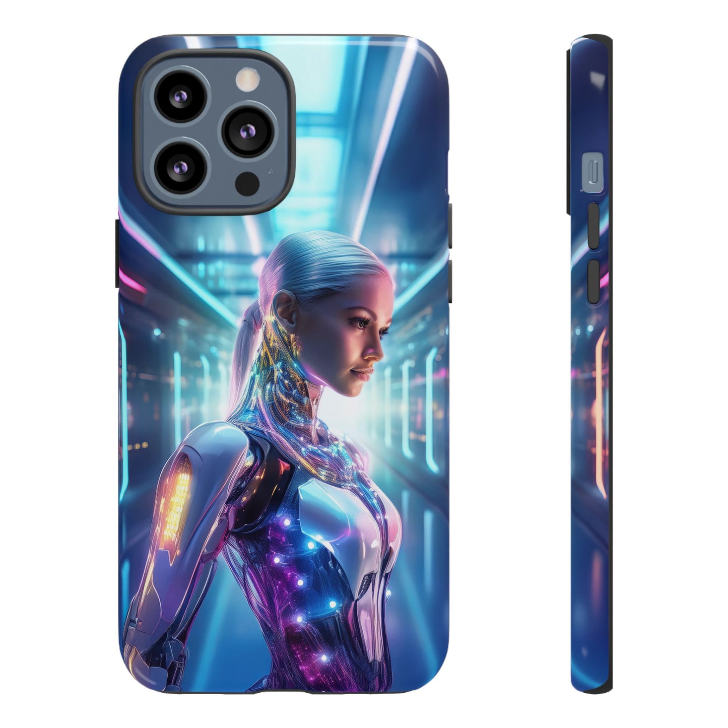 Futuristic Human Android Hybrid Cell Phone Case 015