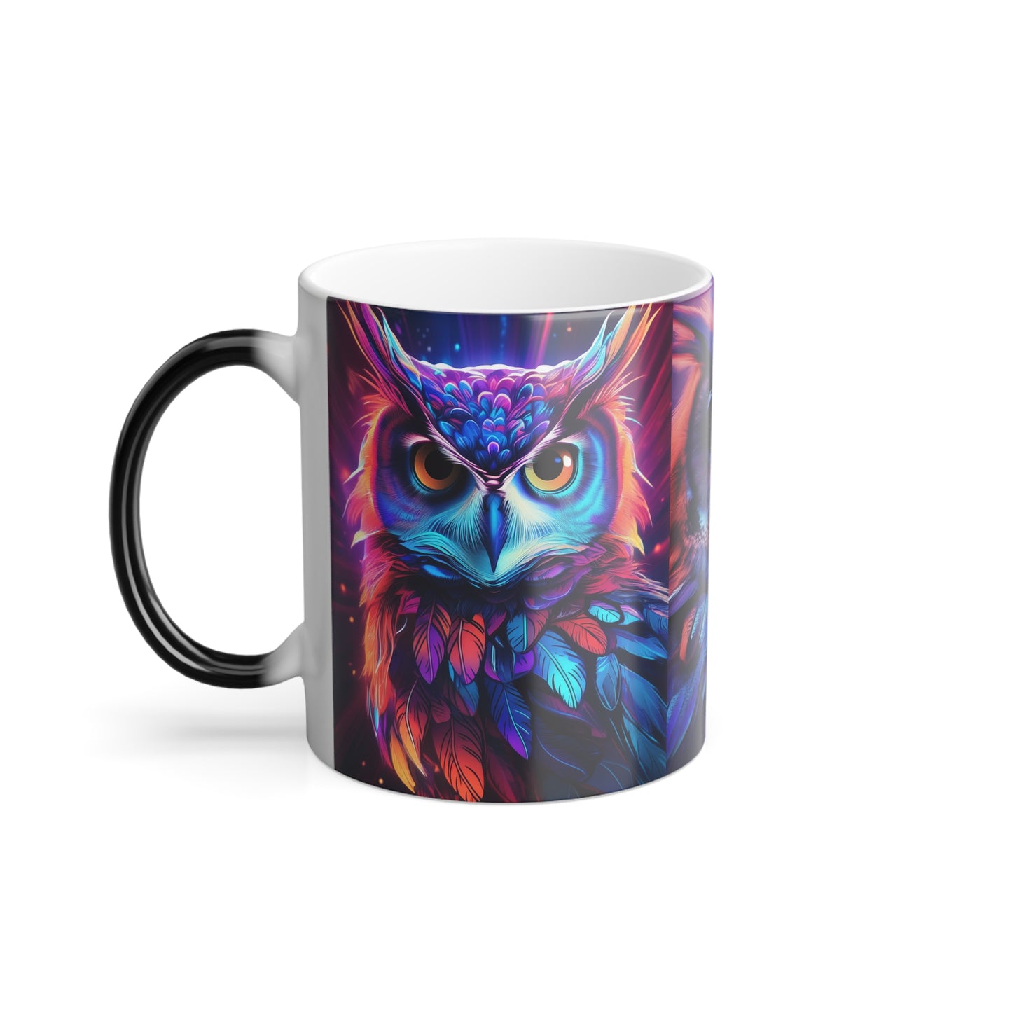 Colorful Owls Color Morphing Mug, 11oz