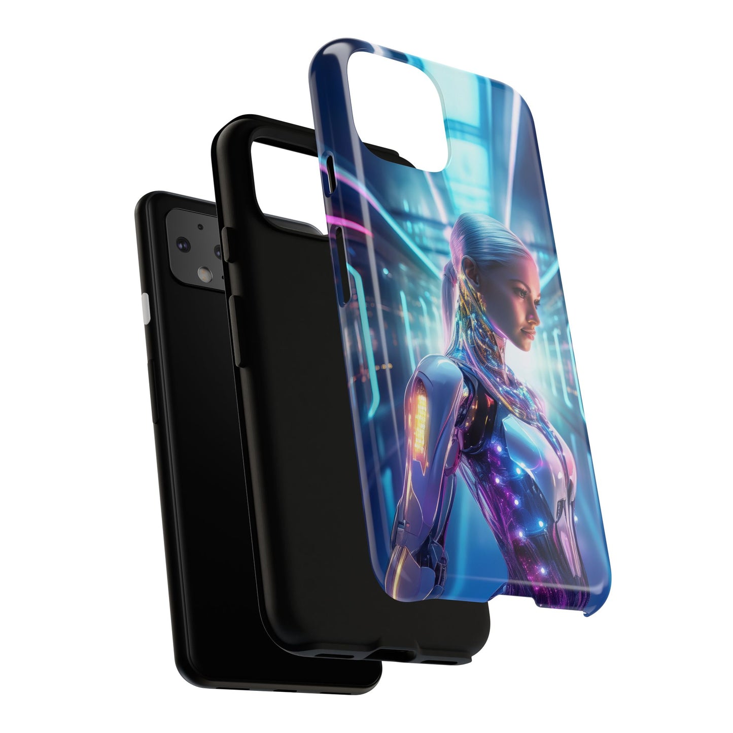 Futuristic Human Android Hybrid Cell Phone Case 015