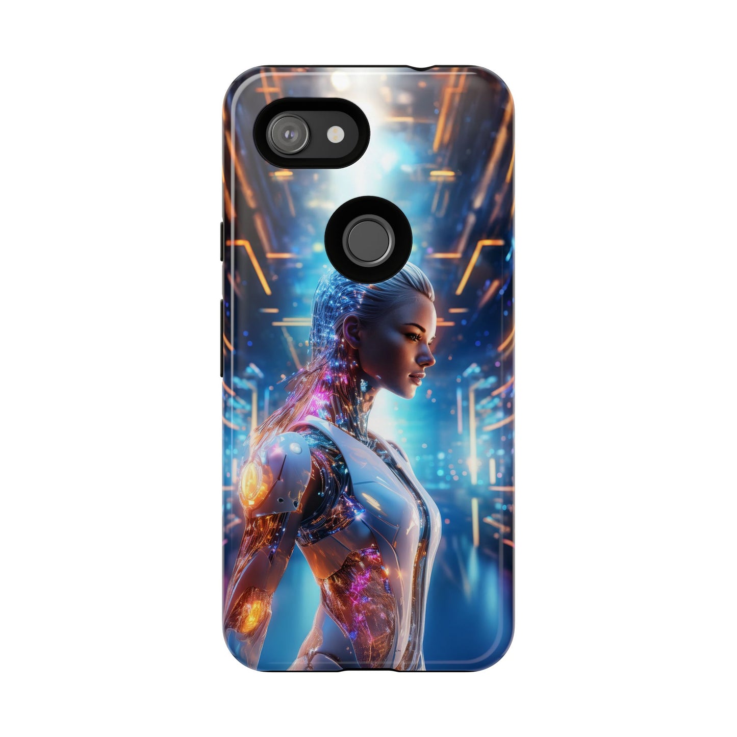 Futuristic Human Android Hybrid Cell Phone Case 008