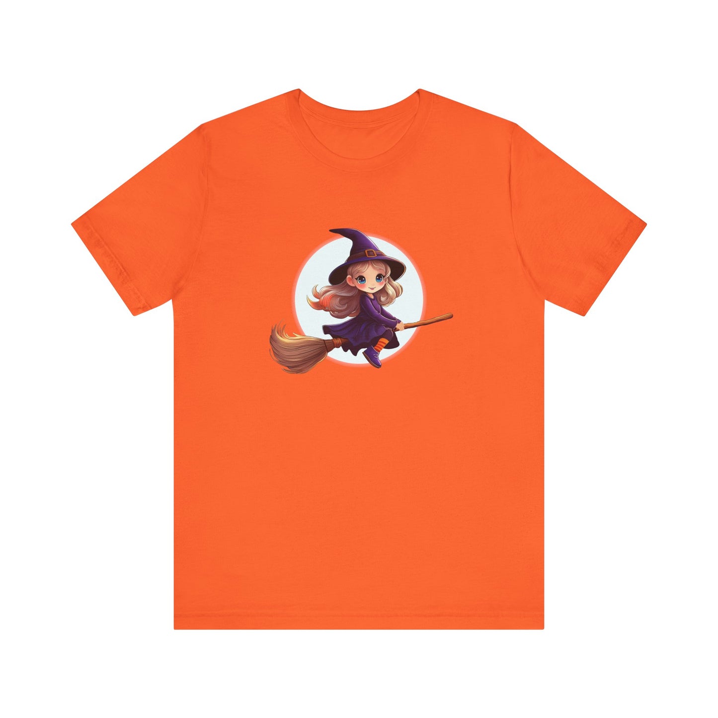 Cute Witch on a Broom Halloween Shirt – Adorable Flying Witch Graphic Tee for Kids and Magic Lovers