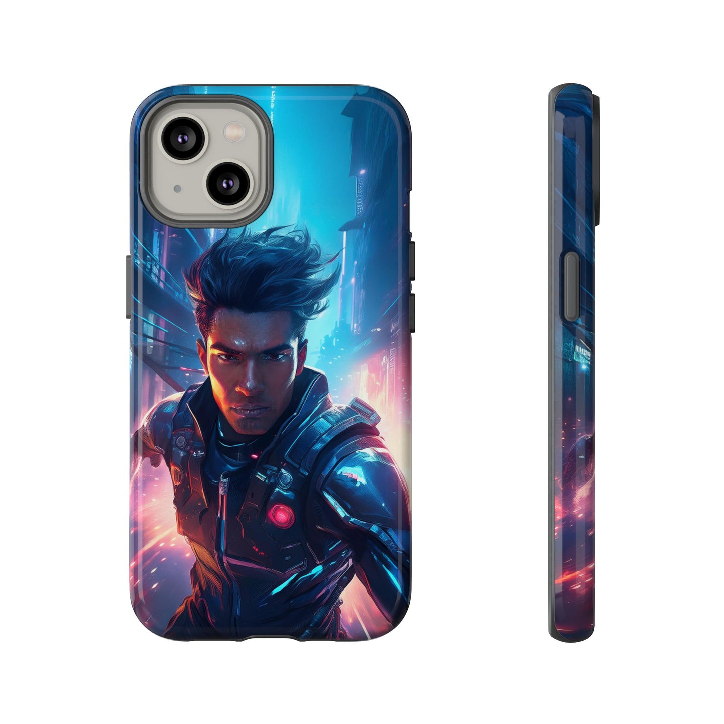 Futuristic Cyberpunk Male Cell Phone Case 017