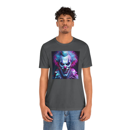 Scary Clown Halloween Shirt – Creepy Evil Clown Face Graphic Tee for Horror Fans. Unisex Jersey Short Sleeve Tee