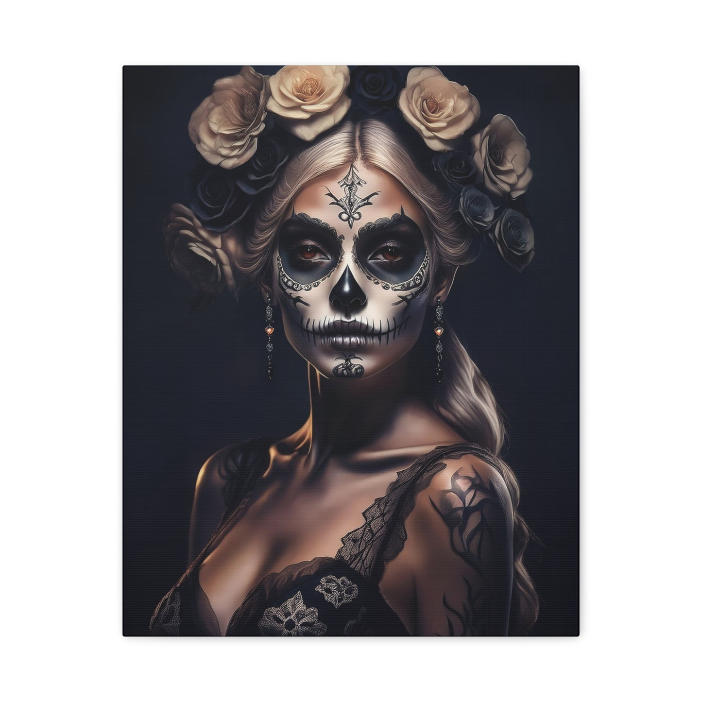 Dia de los Muertos Canvas Art | Day of the Dead - Stretched Matte Wall Decor 007