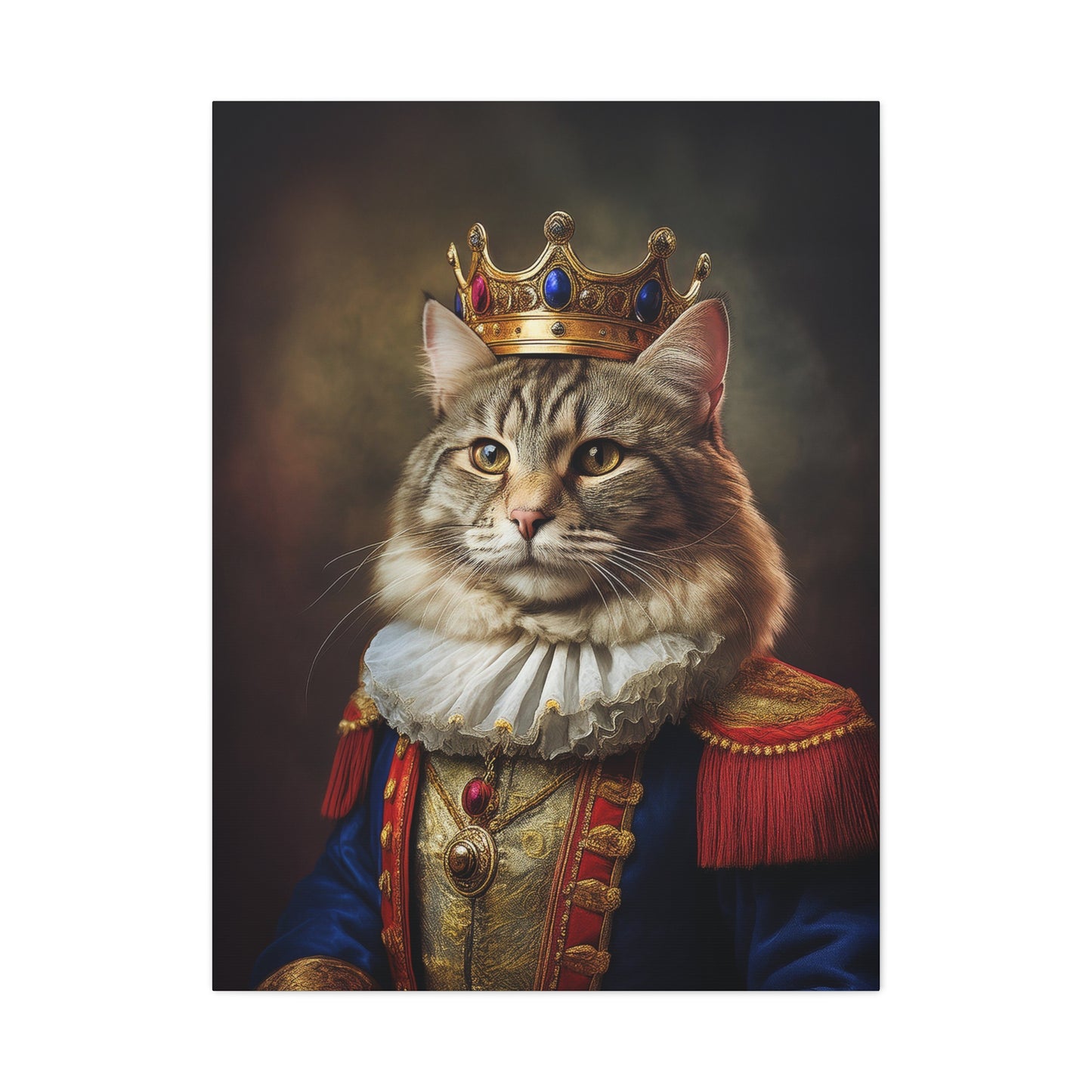 His Royal Meowjesty Canvas Art | Stretched Matte Wall Decor 003