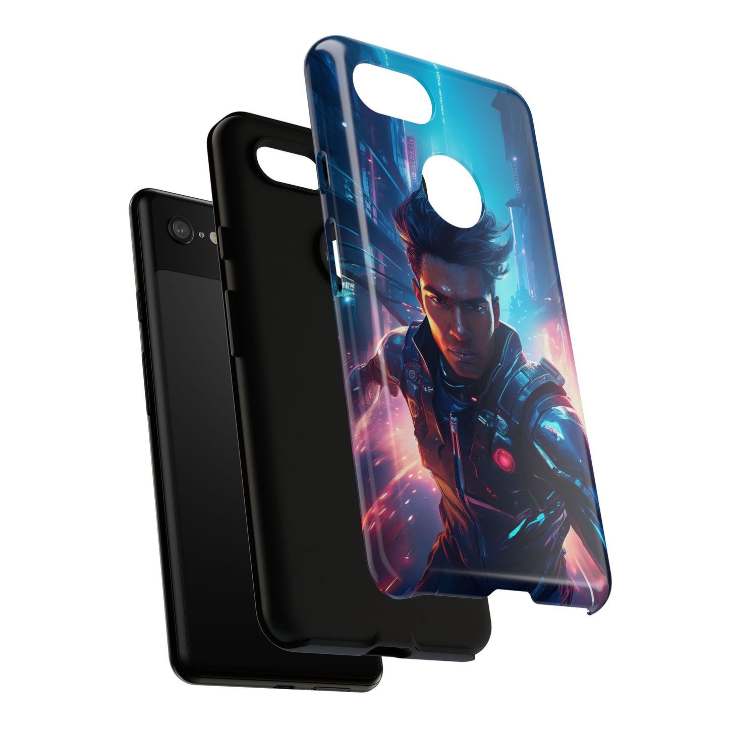 Futuristic Cyberpunk Male Cell Phone Case 017