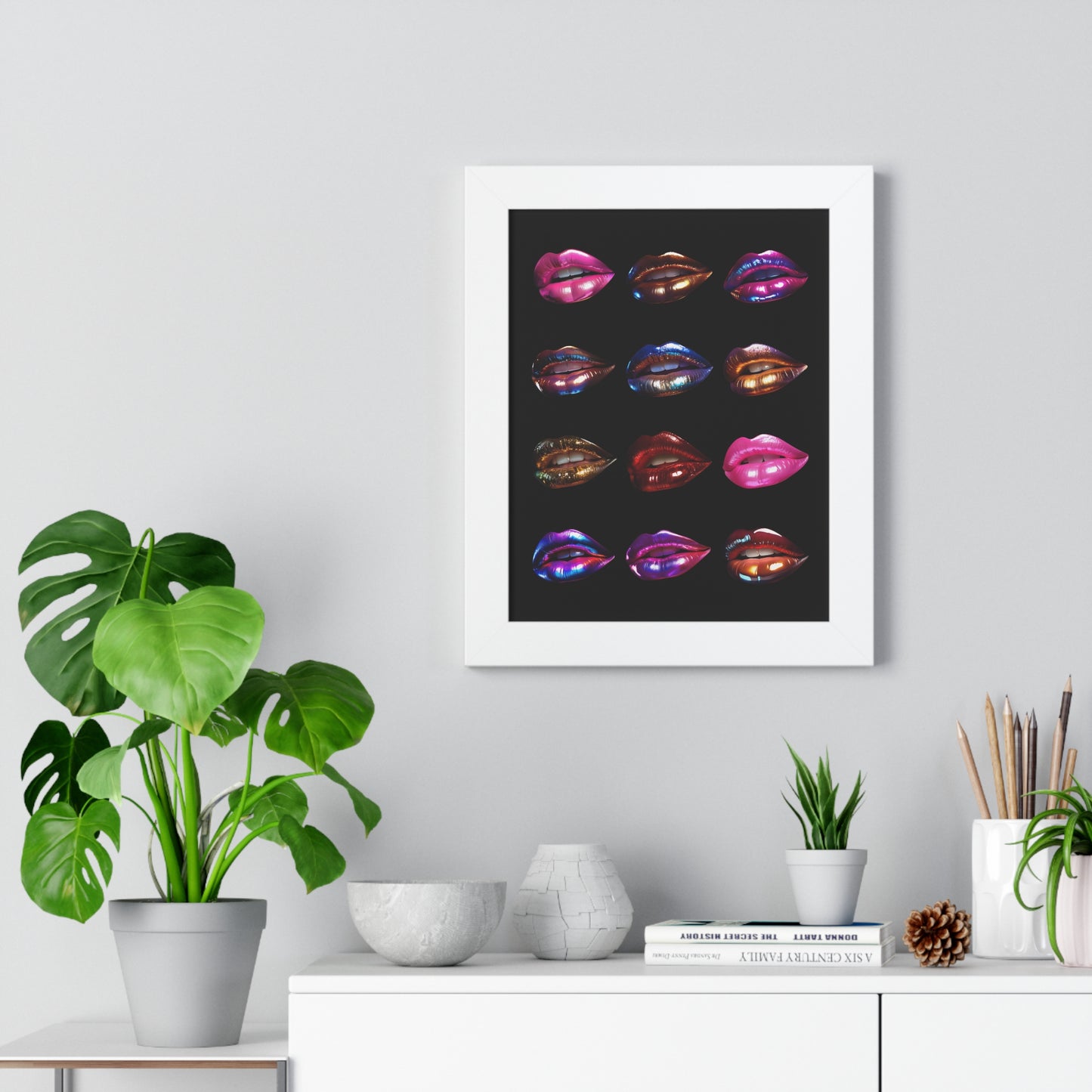 Glamorous Lips Vertical Poster | Stylish Wall Art