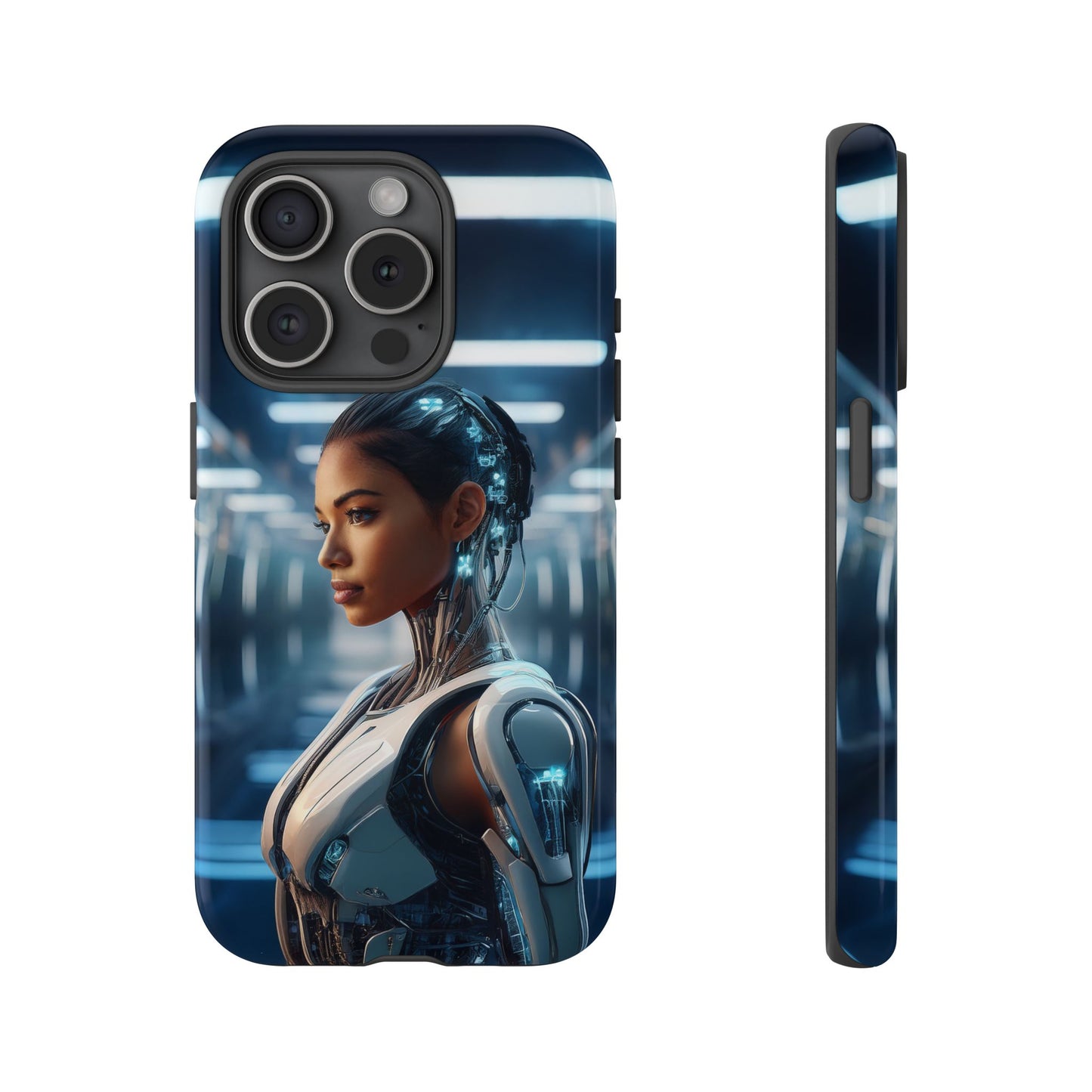 Futuristic Human Android Hybrid Cell Phone Case 002