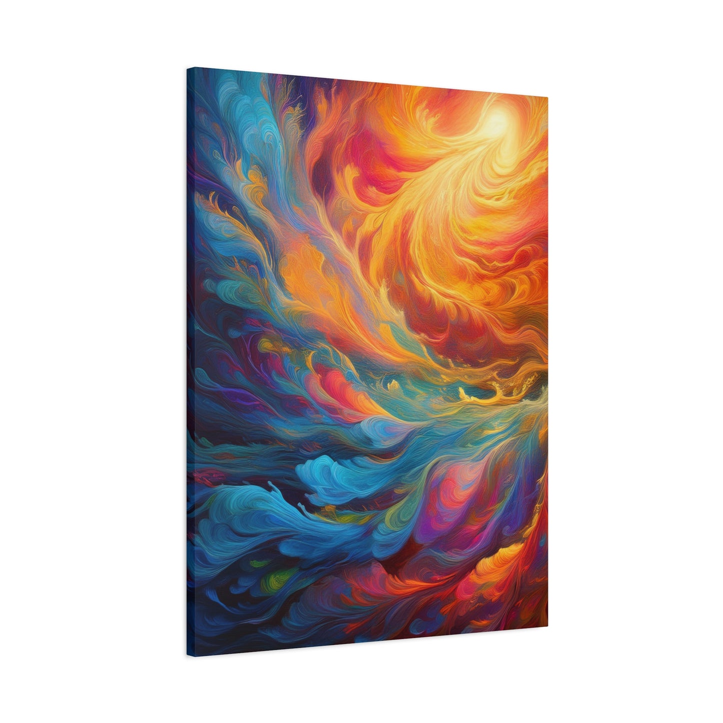 Fury of the Gods - Natures Wrath Abstract Canvas Art - 1.25" Stretched Wall Decor