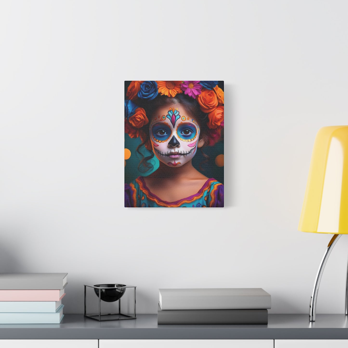 Dia de los Muertos Canvas Art | Day of the Dead - Stretched Matte Wall Decor 016