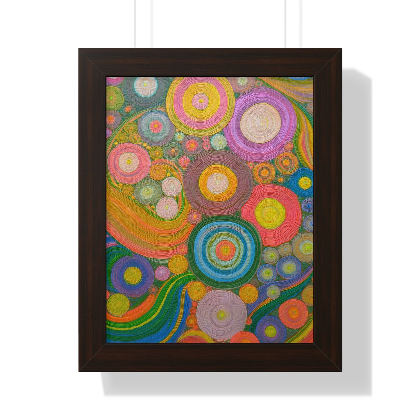 Seeing Circles Framed Vertical Poster - Vibrant Wall Art for Home Decor