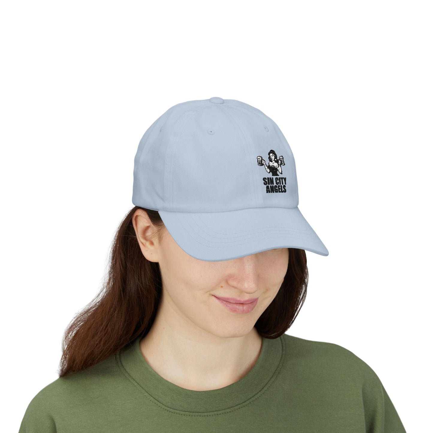 Sin City Angels Classic Dad Hat – Embroidered Retro Beer Babe Hat for Vegas Nights, Dive Bars, and Party Legends