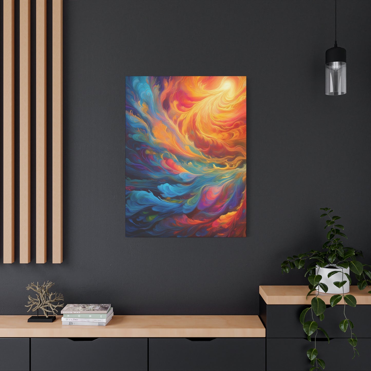 Fury of the Gods - Natures Wrath Abstract Canvas Art - 1.25" Stretched Wall Decor