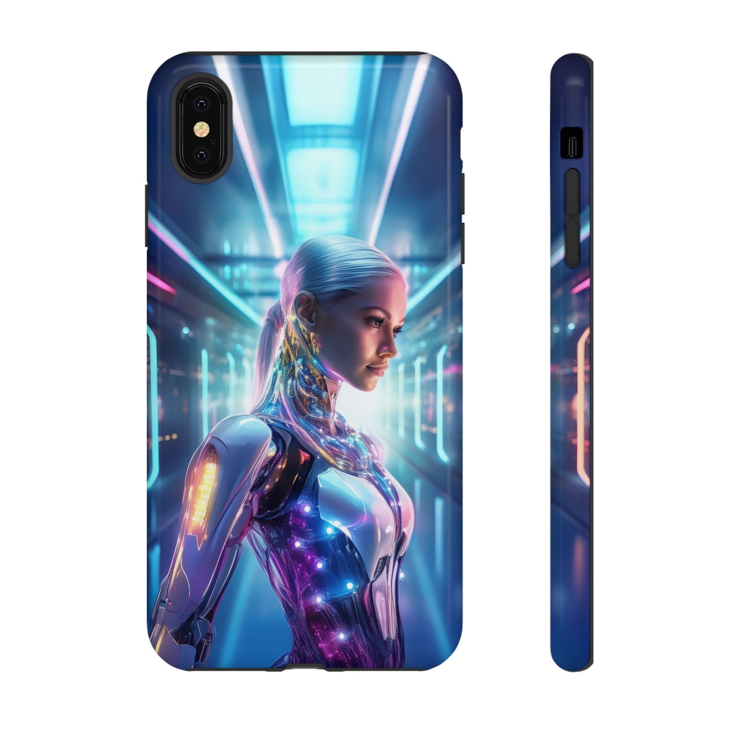 Futuristic Human Android Hybrid Cell Phone Case 015