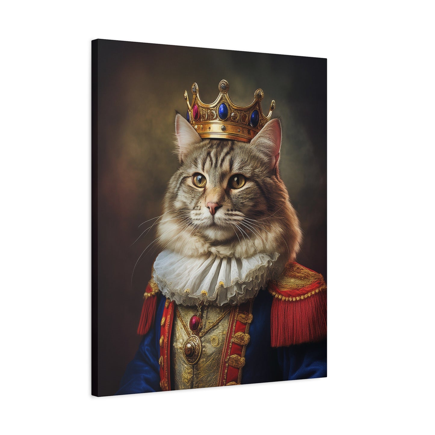 His Royal Meowjesty Canvas Art | Stretched Matte Wall Decor 003