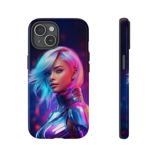 Futuristic Cyberpunk Female Cell Phone Case 028