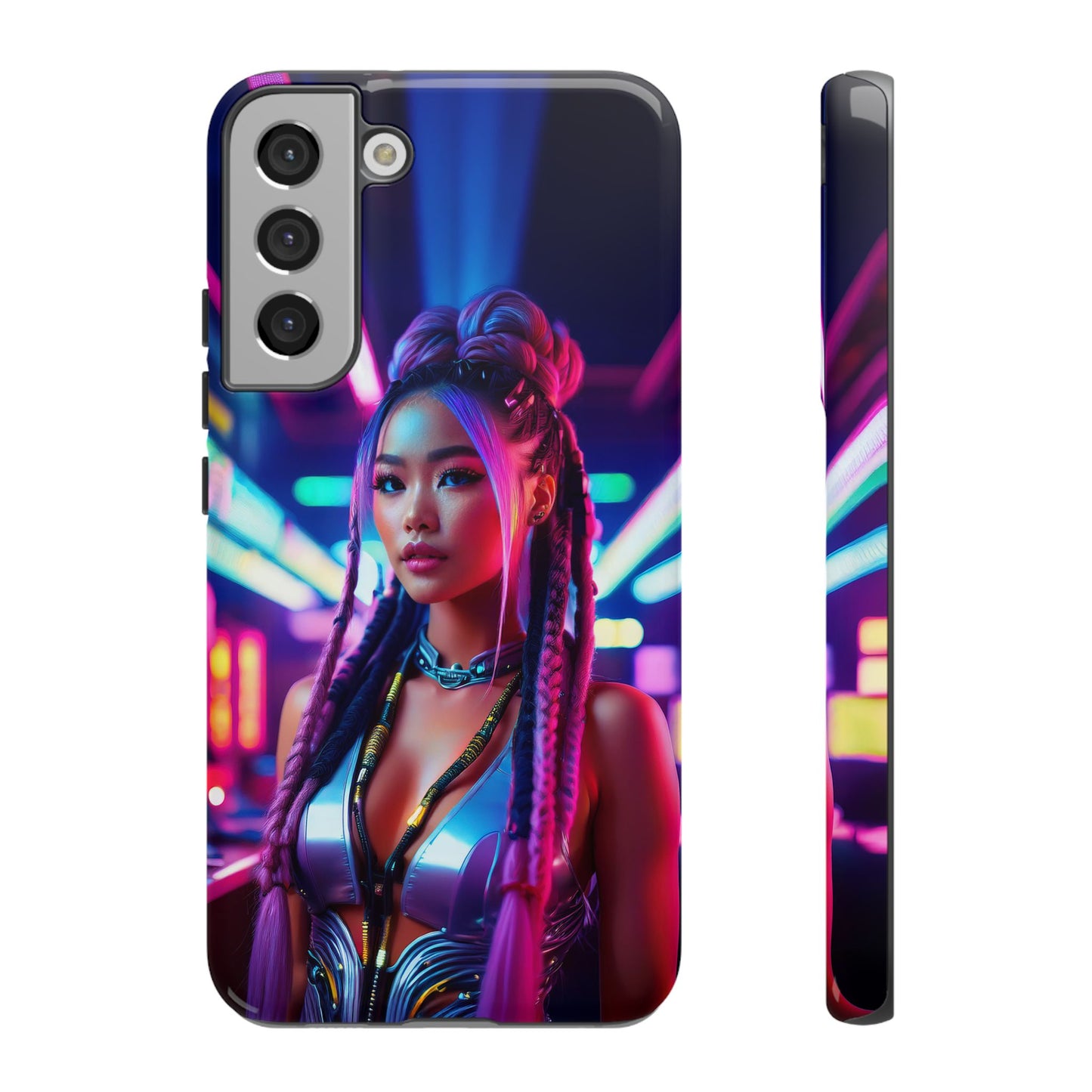 Futuristic Cyberpunk Female Cell Phone Case 008