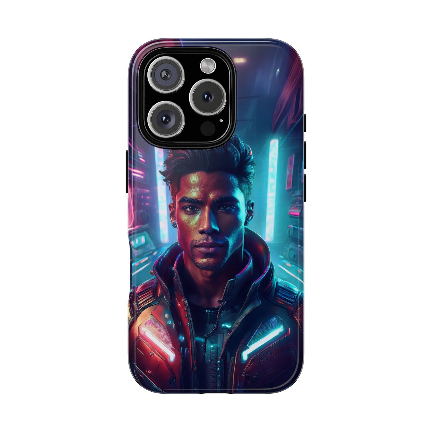 Futuristic Cyberpunk Male Cell Phone Case 007