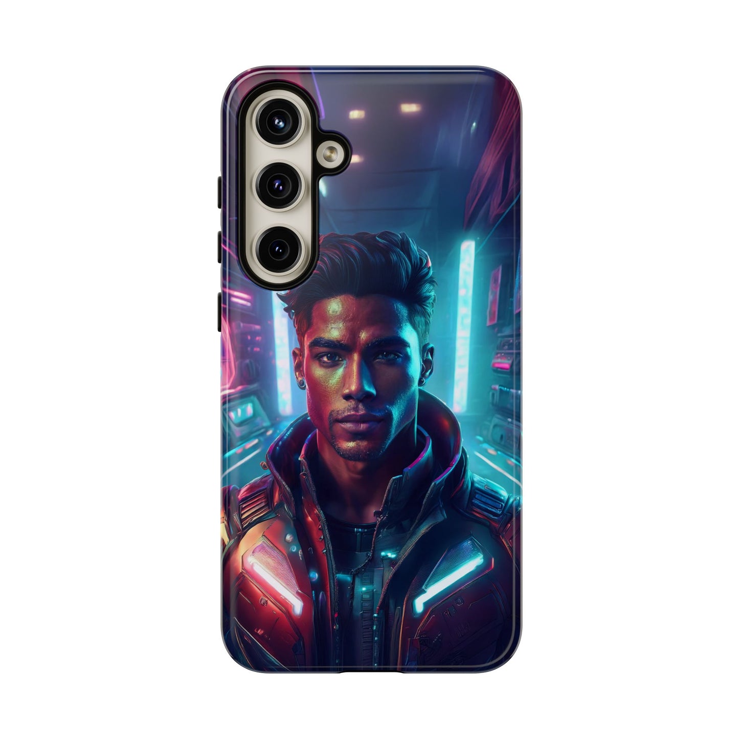 Futuristic Cyberpunk Male Cell Phone Case 007