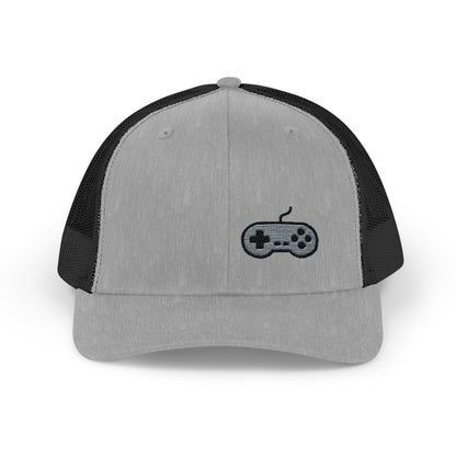Retro Game Controller Trucker Hat – Embroidered Gamer Hat for Vintage Video Game Lovers and 90s Nostalgia