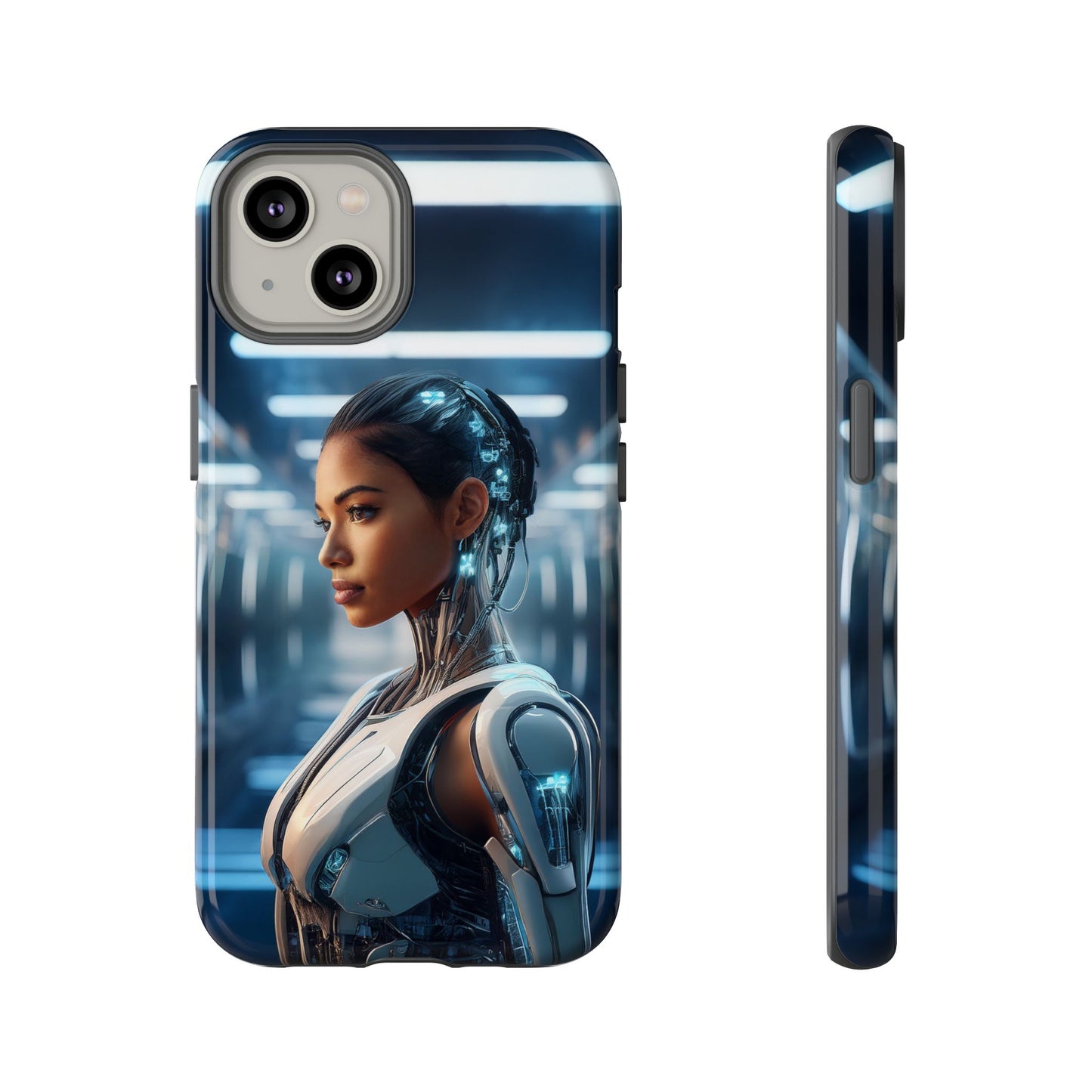 Futuristic Human Android Hybrid Cell Phone Case 002