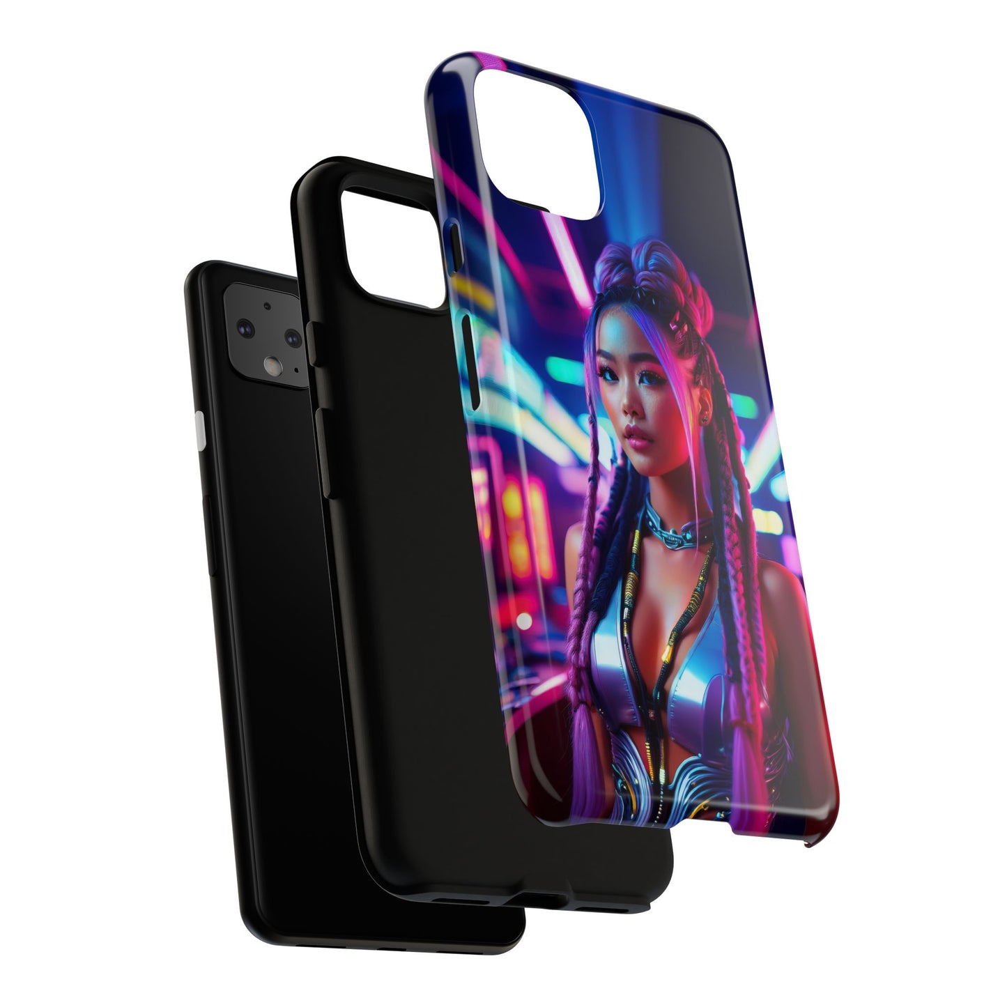 Futuristic Cyberpunk Female Cell Phone Case 008