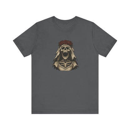 Screaming Skeleton Bride Halloween Shirt – Gothic Undead Bride Graphic Tee for Spooky Season Horror Fans