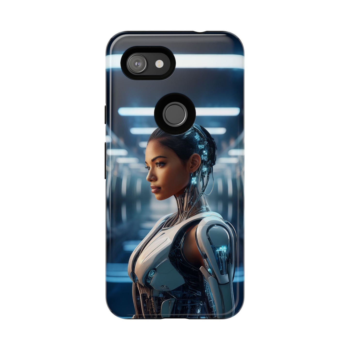 Futuristic Human Android Hybrid Cell Phone Case 002