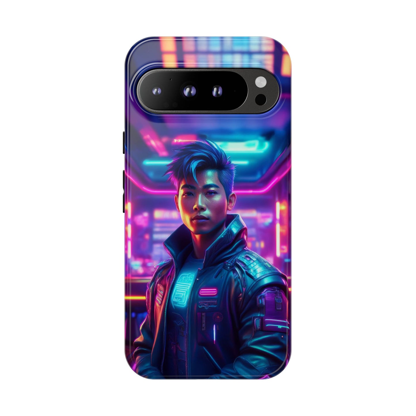 Futuristic Cyberpunk Male Cell Phone Case 012