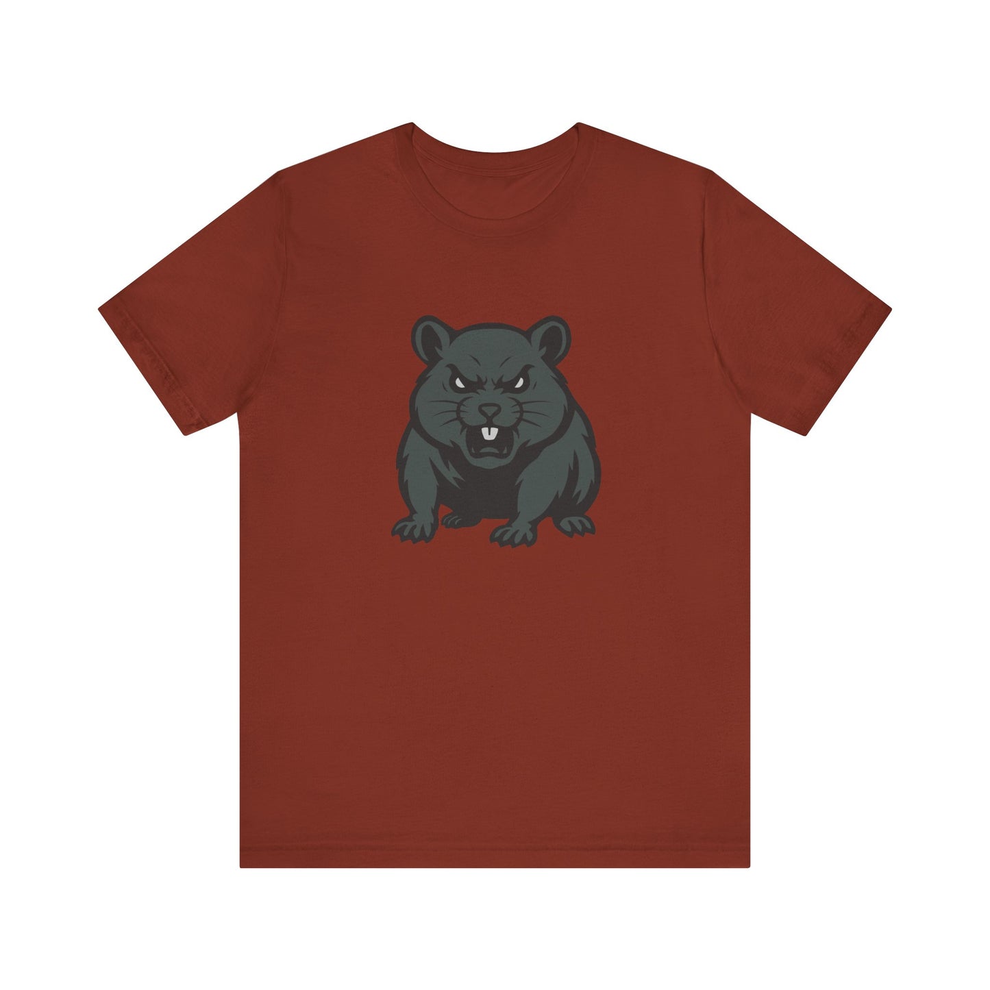 Angry Hamster Graphic T-Shirt – Intense Dark Theme Rodent Design on Black Tee for Streetwear, Humor, or Edgy Animal Style. Unisex Jersey Short Sleeve Tee