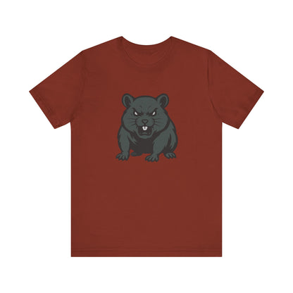 Angry Hamster Graphic T-Shirt – Intense Dark Theme Rodent Design on Black Tee for Streetwear, Humor, or Edgy Animal Style. Unisex Jersey Short Sleeve Tee