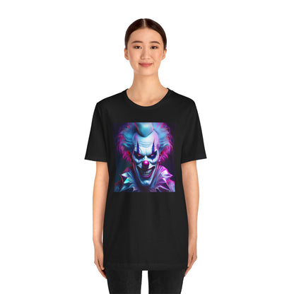 Scary Clown Halloween Shirt – Creepy Evil Clown Face Graphic Tee for Horror Fans. Unisex Jersey Short Sleeve Tee