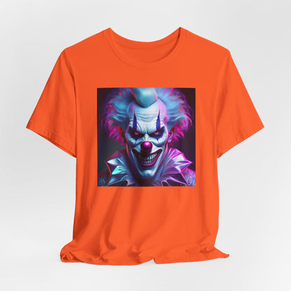 Scary Clown Halloween Shirt – Creepy Evil Clown Face Graphic Tee for Horror Fans. Unisex Jersey Short Sleeve Tee
