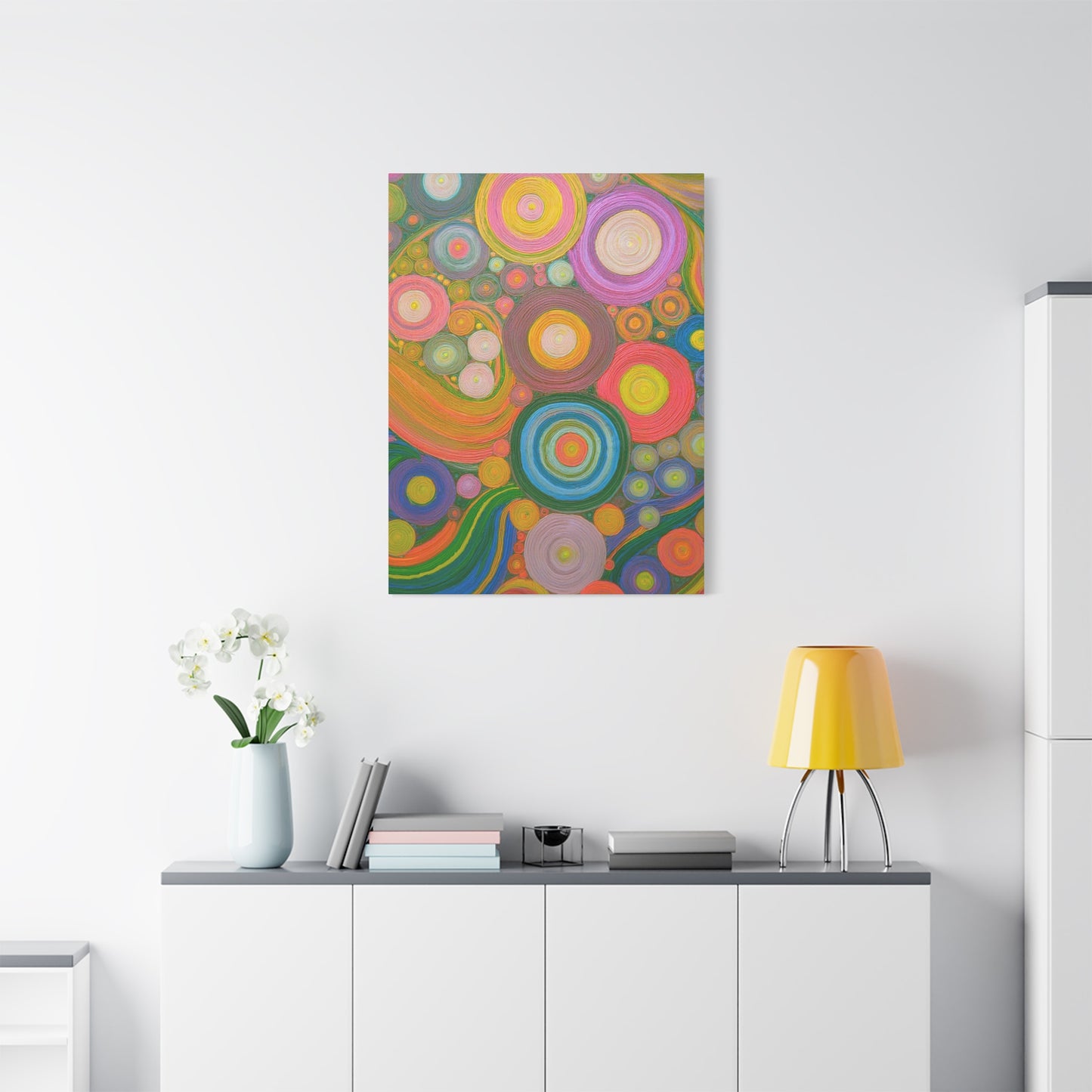 Seeing Circles Canvas Art - Vibrant Wall Decor for Home and Office