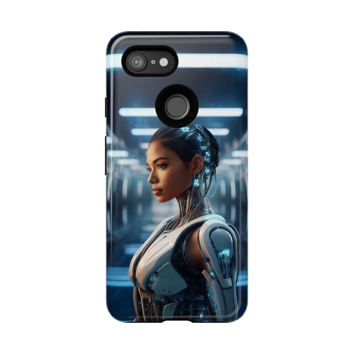 Futuristic Human Android Hybrid Cell Phone Case 002